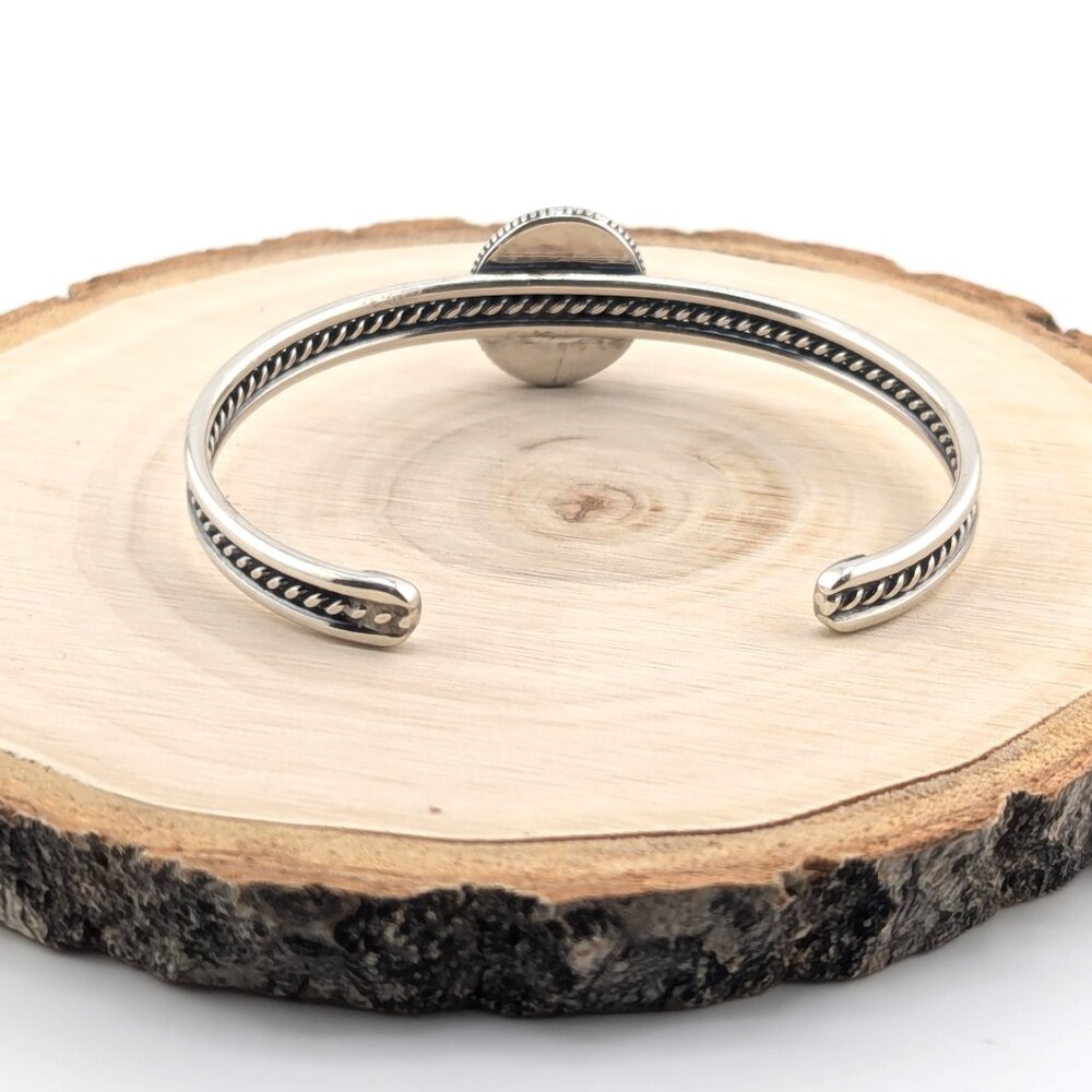 Navajo Sterling Silver Bracelet Turquoise Genuine Native American Jewelry 6.5 ** - Picture 10 of 12